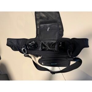 TOPDesign Universal Stroller Organizer Bag with Insulated Cup Holders Black